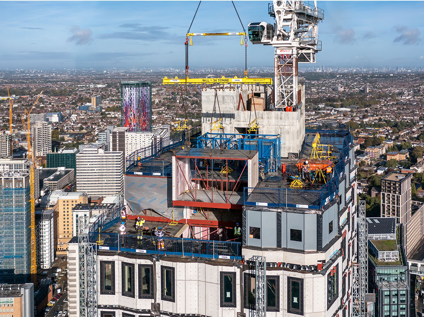 Tide Construction cranes final module into world's tallest modular